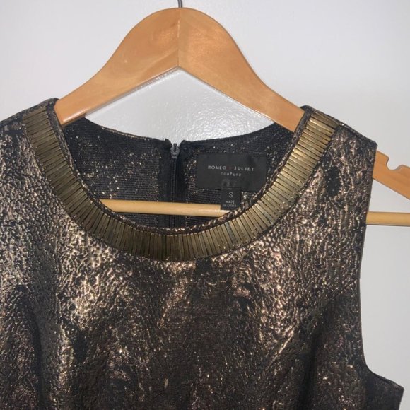 Romeo + Juliet Embellished Gold Dress - Picture 7 of 7